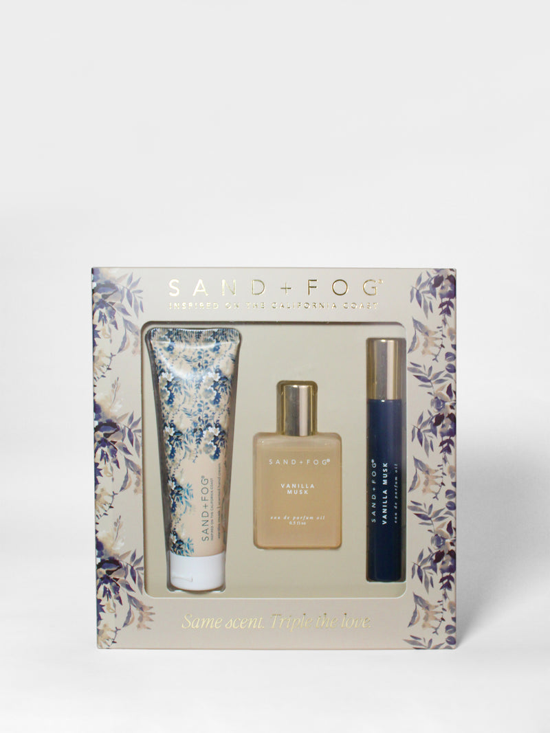 Hand Cream and Perfume Oil Rollerball Set - Vanilla Musk