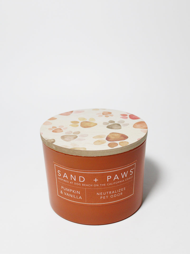 Sand + Paws Pumpkin & Vanilla 12 oz scented candle